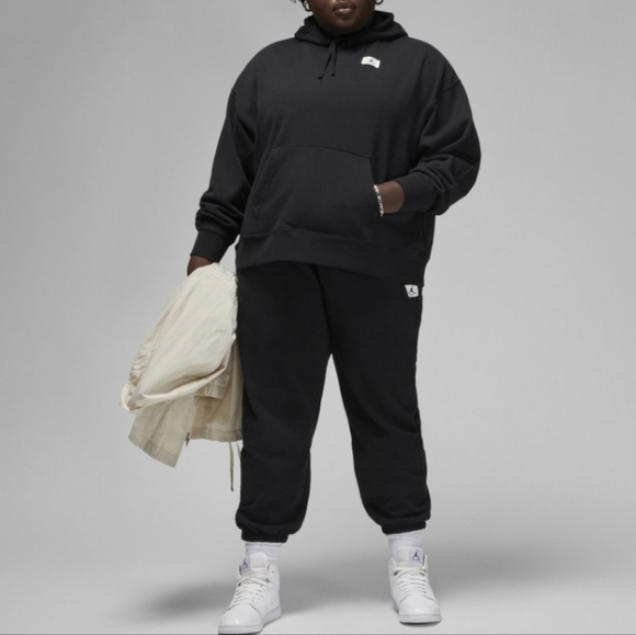 Nike Jordan Essentials Heavyweight Cropped Fleece Hoodie - black - Picture 5 of 11